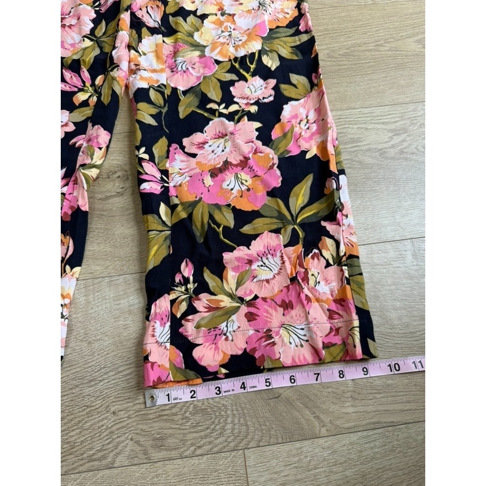 NWOT Ann Taylor Loft Wide Leg Botanical Floral Flowy Pants boho coastal size S - Picture 5 of 11